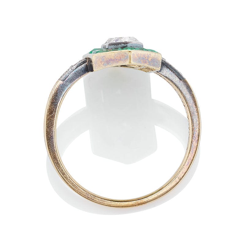 Unique Diamond & Emerald Cocktail Ring