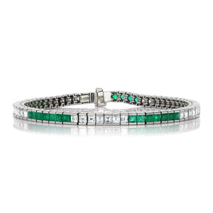 Diamond + Emerald Tennis Bracelet