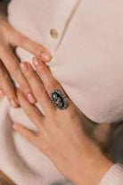 Edwardian Vertical Three Stone Halo Vintage Engagement Ring