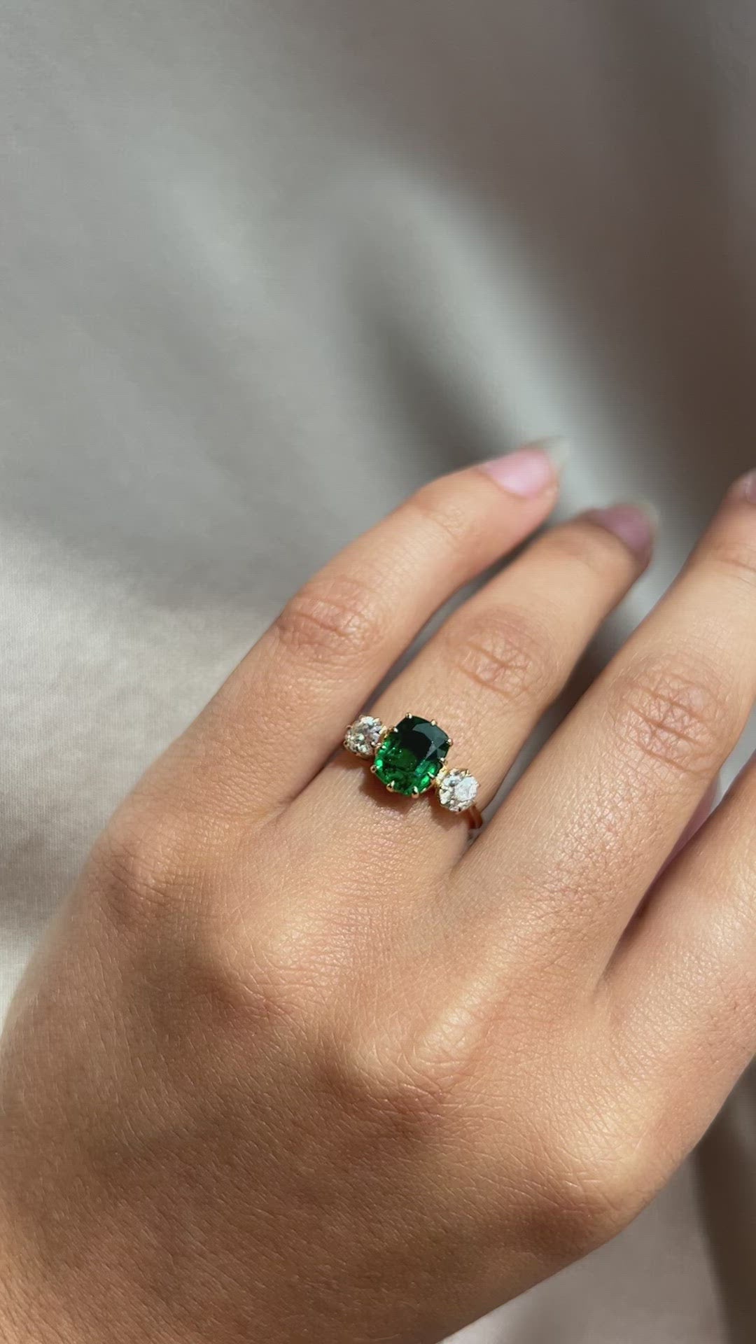 diamond in yellow gold setting