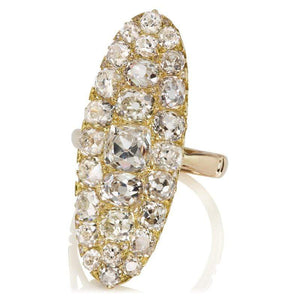 Oval Cluster Diamond Cocktail Ring Circa 1910 | Victor Barbone
