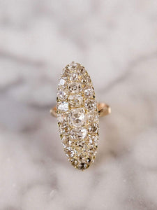 Oval Cluster Diamond Cocktail Ring Circa 1910 | Victor Barbone