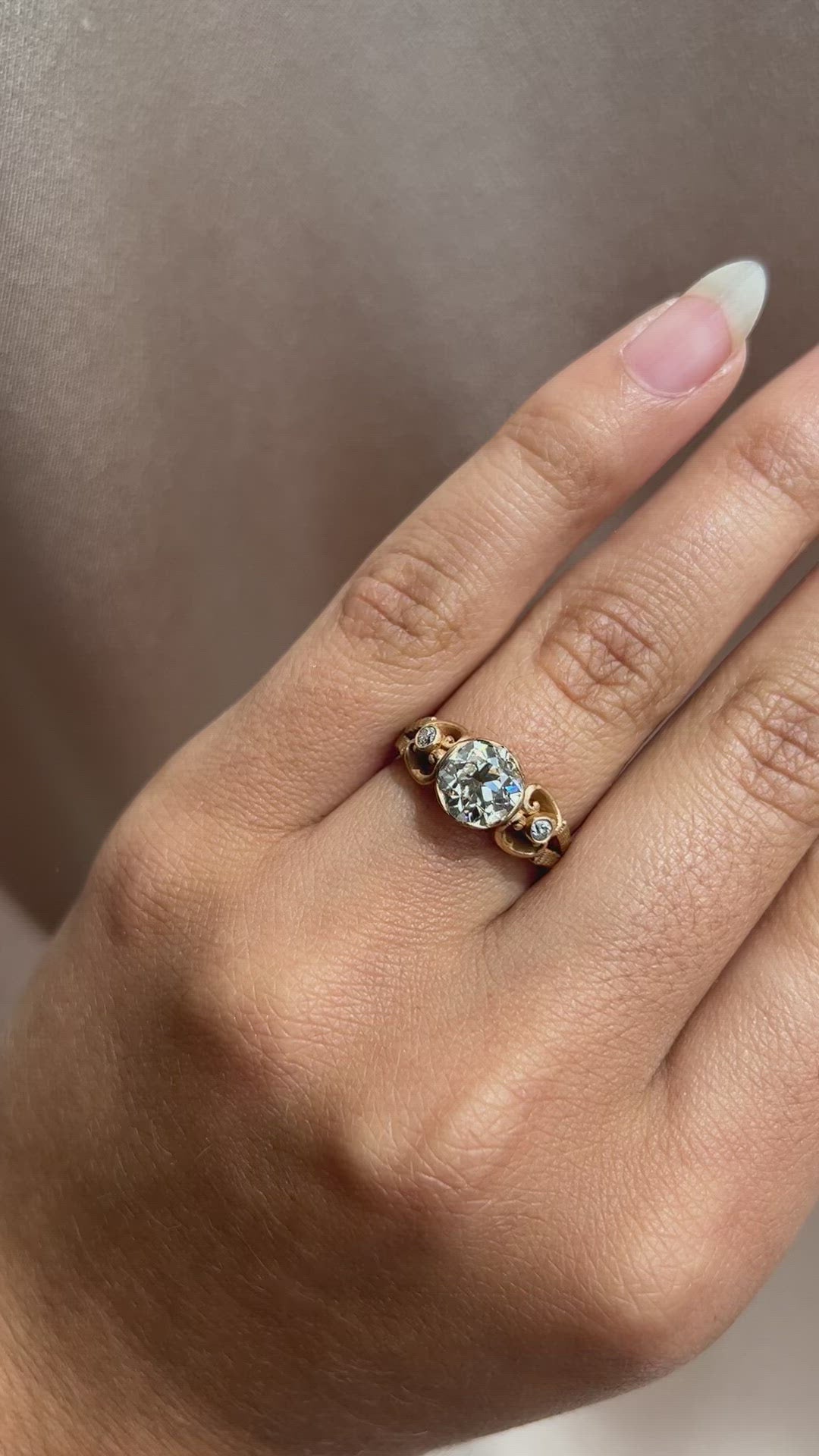 j-k-l color, vs clarity diamond in yellow gold setting