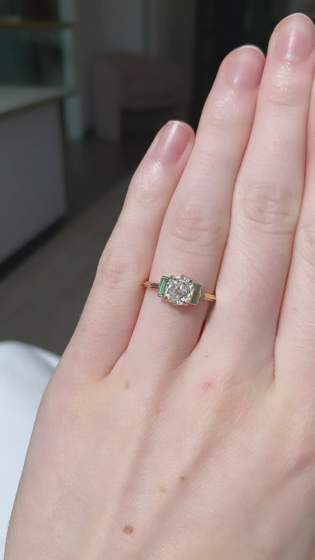 j-k-l color, vs clarity diamond in yellow gold setting