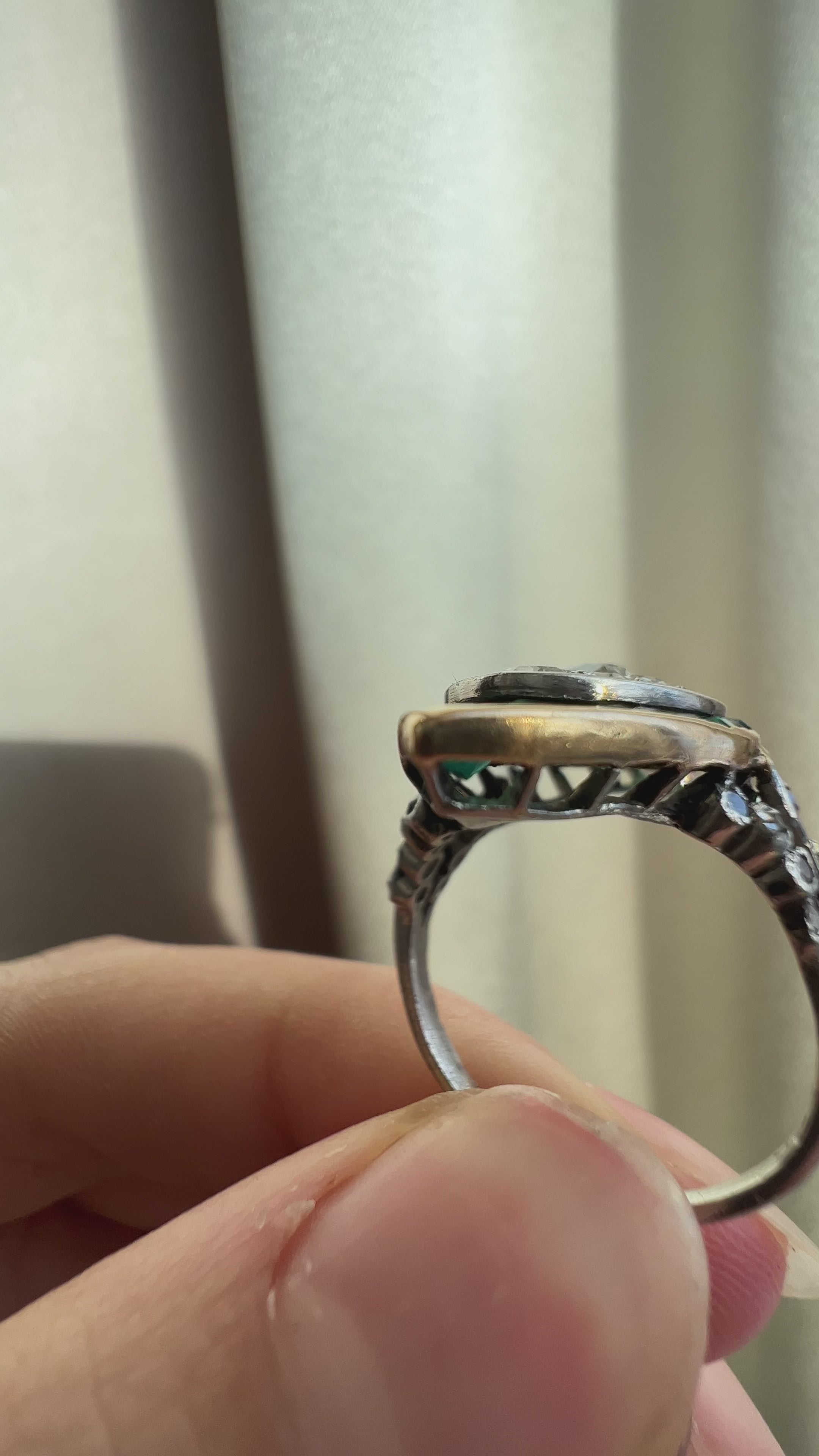 diamond in two-tone setting