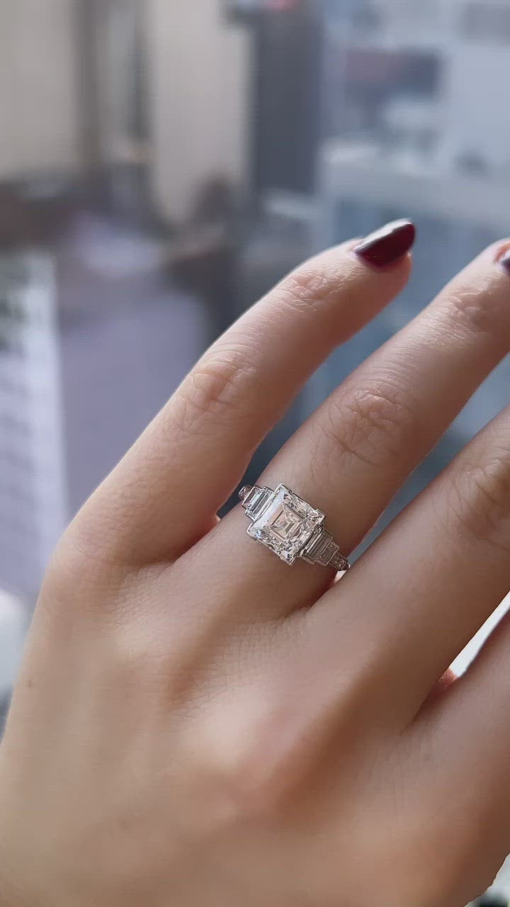  videos and images of vintage -Step  cut diamond 