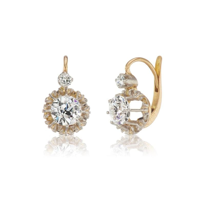 French Diamond Earrings Earrings