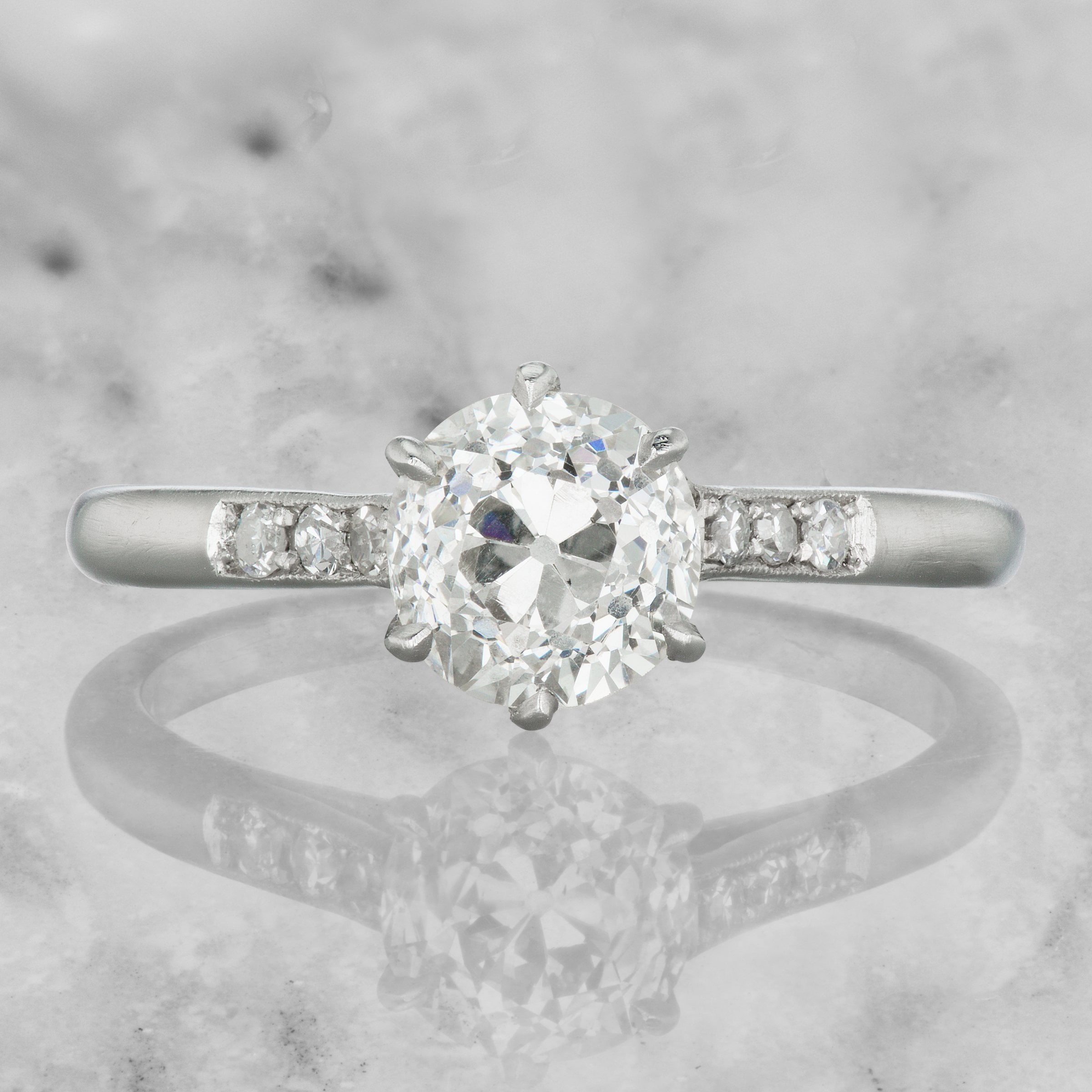 Classic 6 Prong Engagement Ring - French Circa 1915 | Victor Barbone