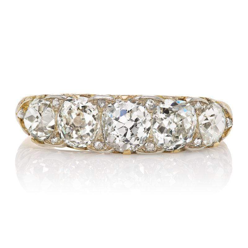 Authentic Late Victorian Era Band with 5 Diamonds