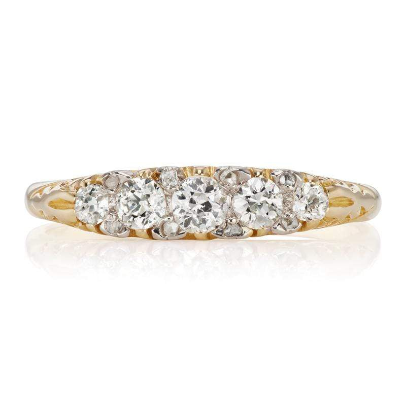 Edwardian Stackable Diamond Engagement Ring