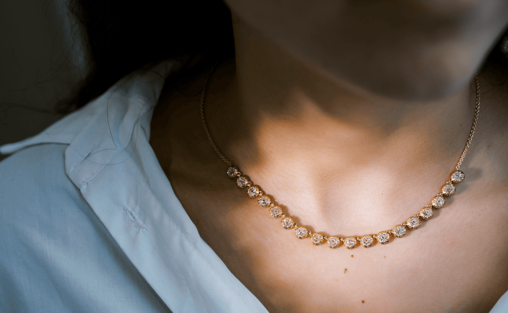 Half Tennis necklace