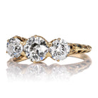 Vintage Three Stone Old Euro Ring