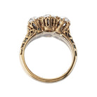 Vintage Three Stone Old Euro Ring