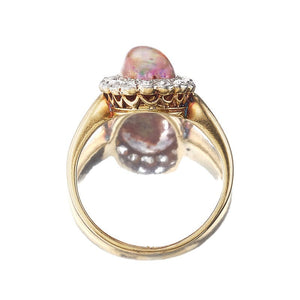 Vintage Opal and Diamond Cocktail Ring