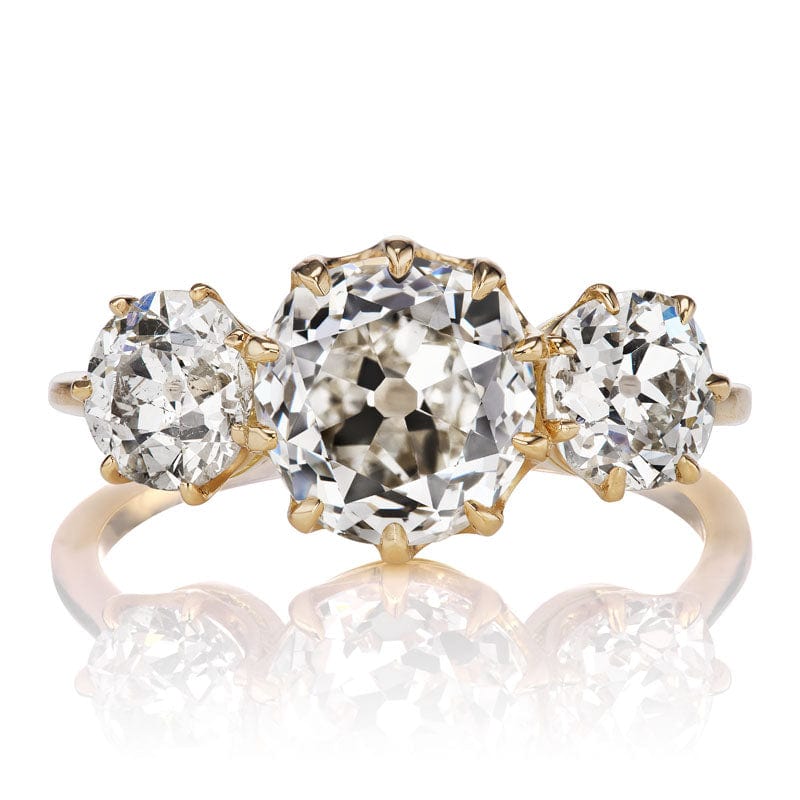 Unique 2 carat Three Stone Engagement Ring