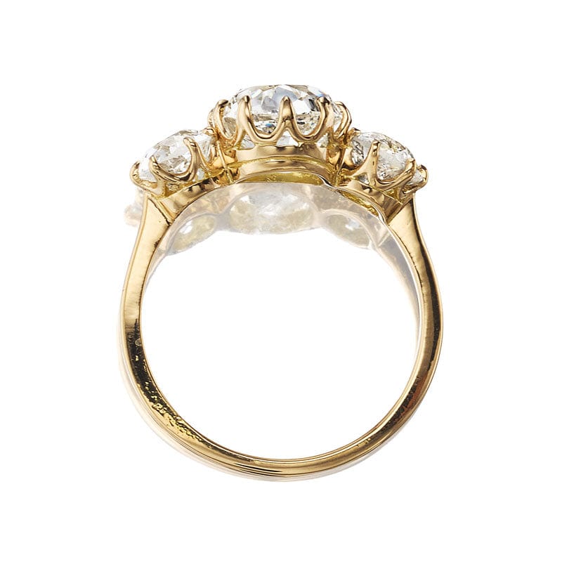 Unique 2 carat Three Stone Engagement Ring