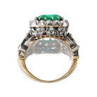 Colombian cushion cut vintage emerald ring
