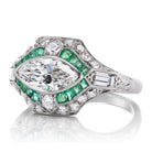 Art Deco East-West Set Marquise Diamond Ring
