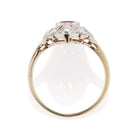 Antique Vertical Ruby & Diamond Engagement Ring