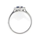 Marquise Sapphire & Diamond Halo Vintage Engagement Ring