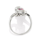 Unique Antique Diamond & Ruby Engagement Ring