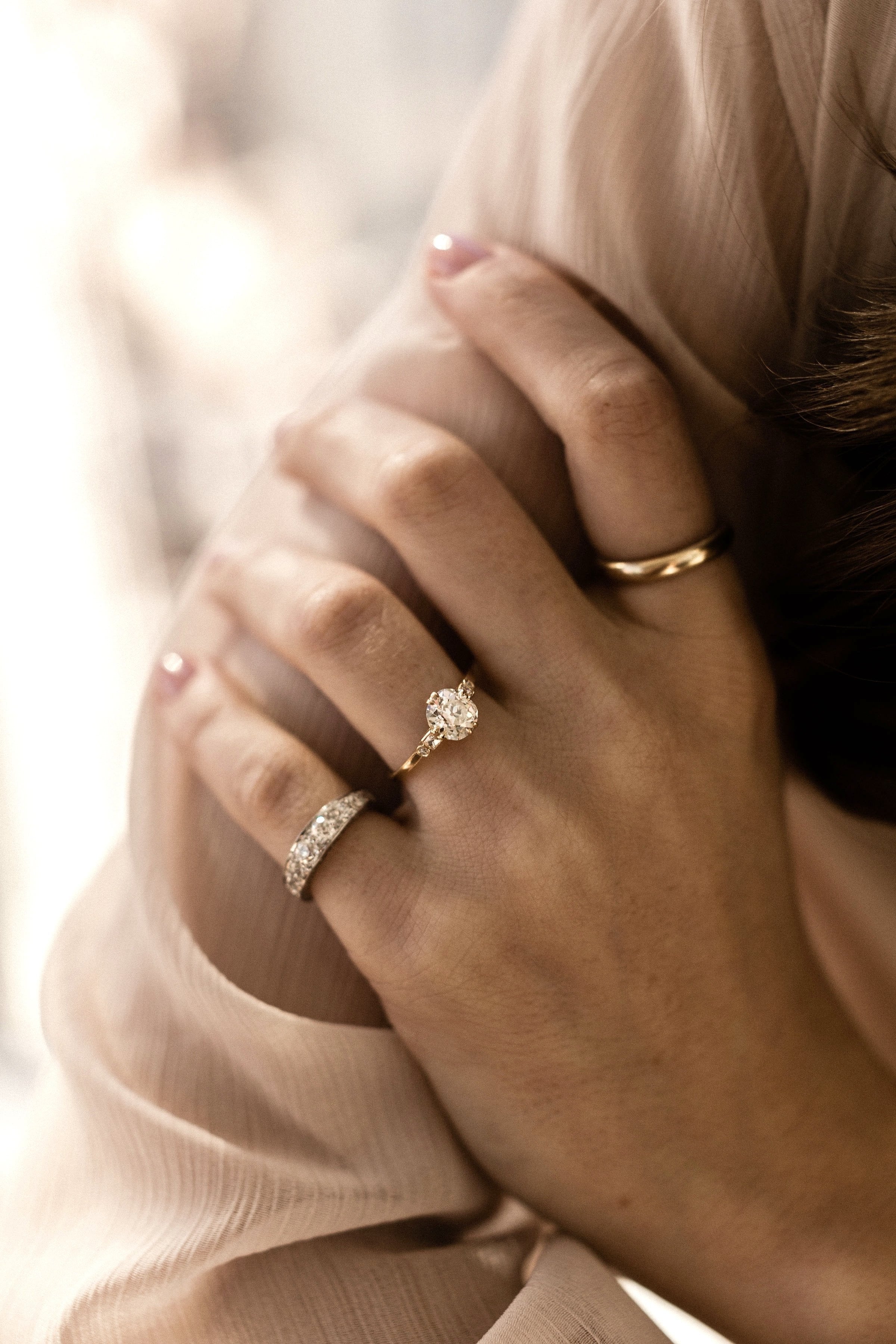 Old European Cut Diamond eternity band