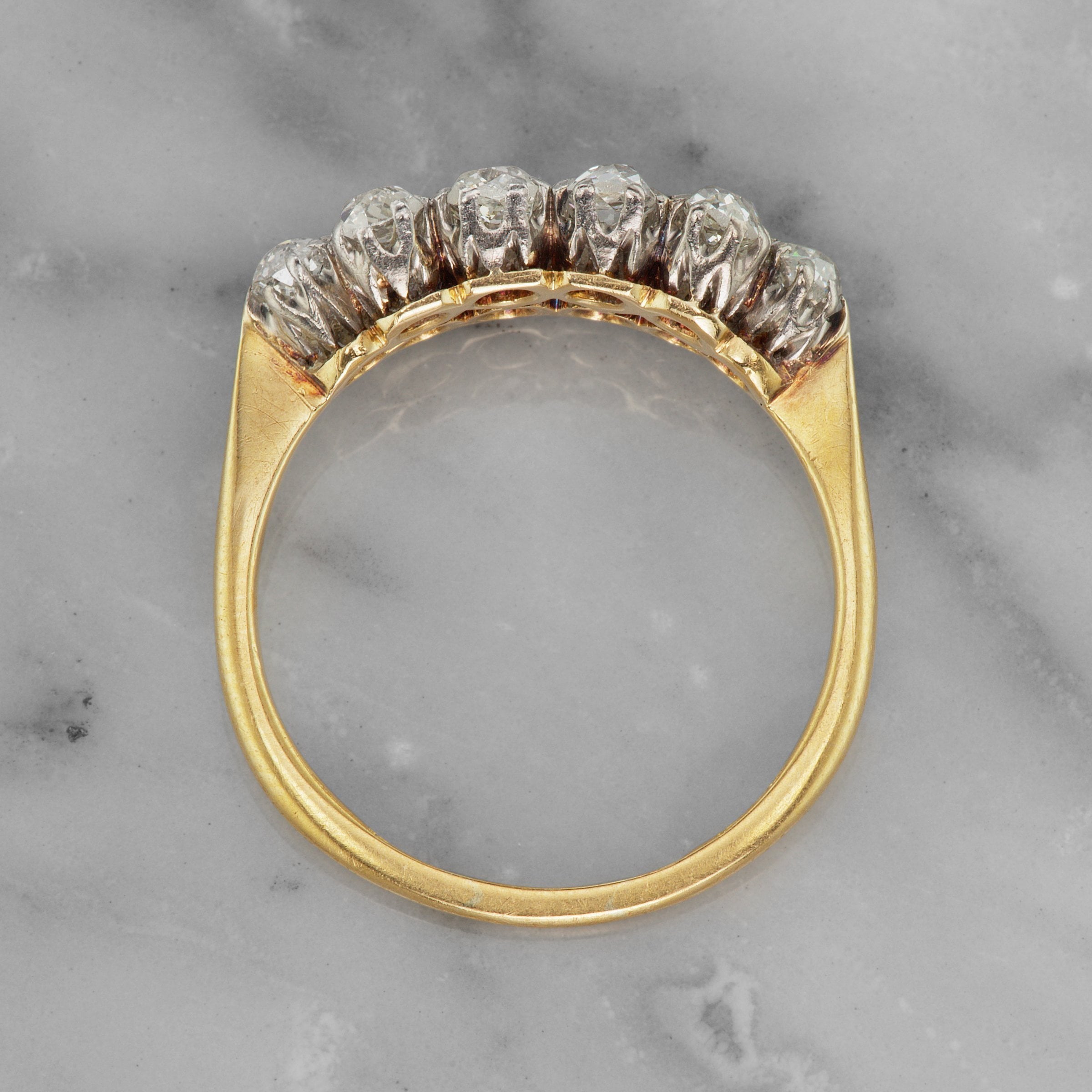 Old Mine Cut Diamond Band