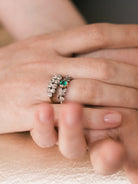 Old Mine Cut Diamond Band