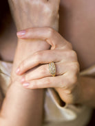 Old Mine Cut Diamond Band