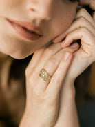 Old Mine Cut Diamond Band