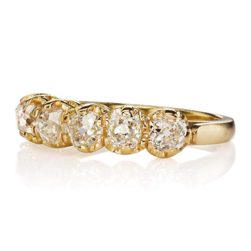 Old Mine Cut Diamond Band