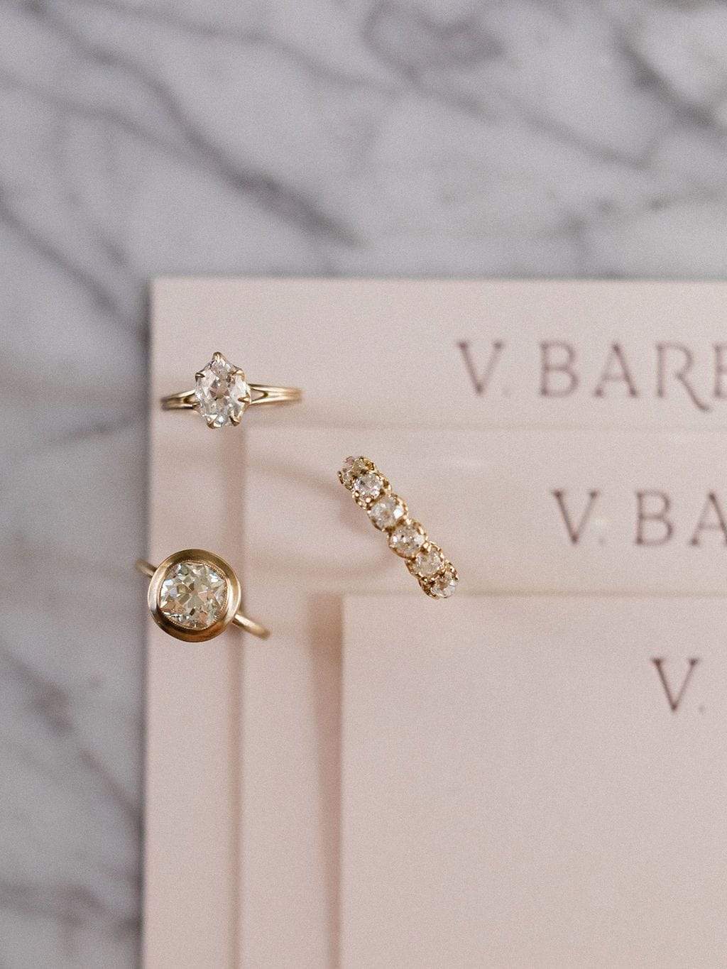 Old Mine Cut Diamond Band