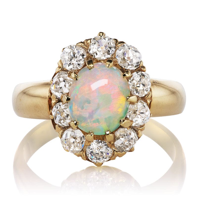 Opal cluster ring