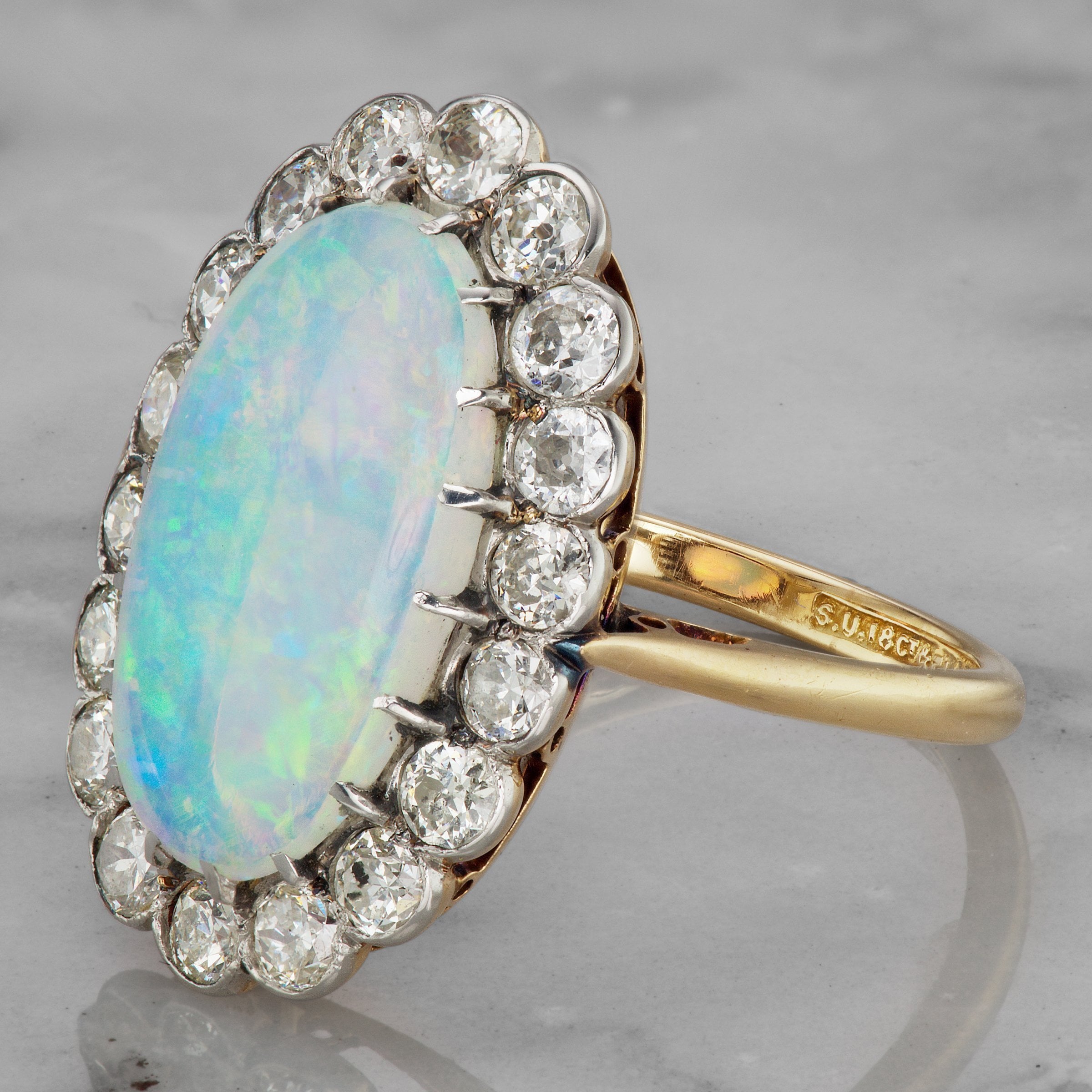 Opal + Diamond Ring