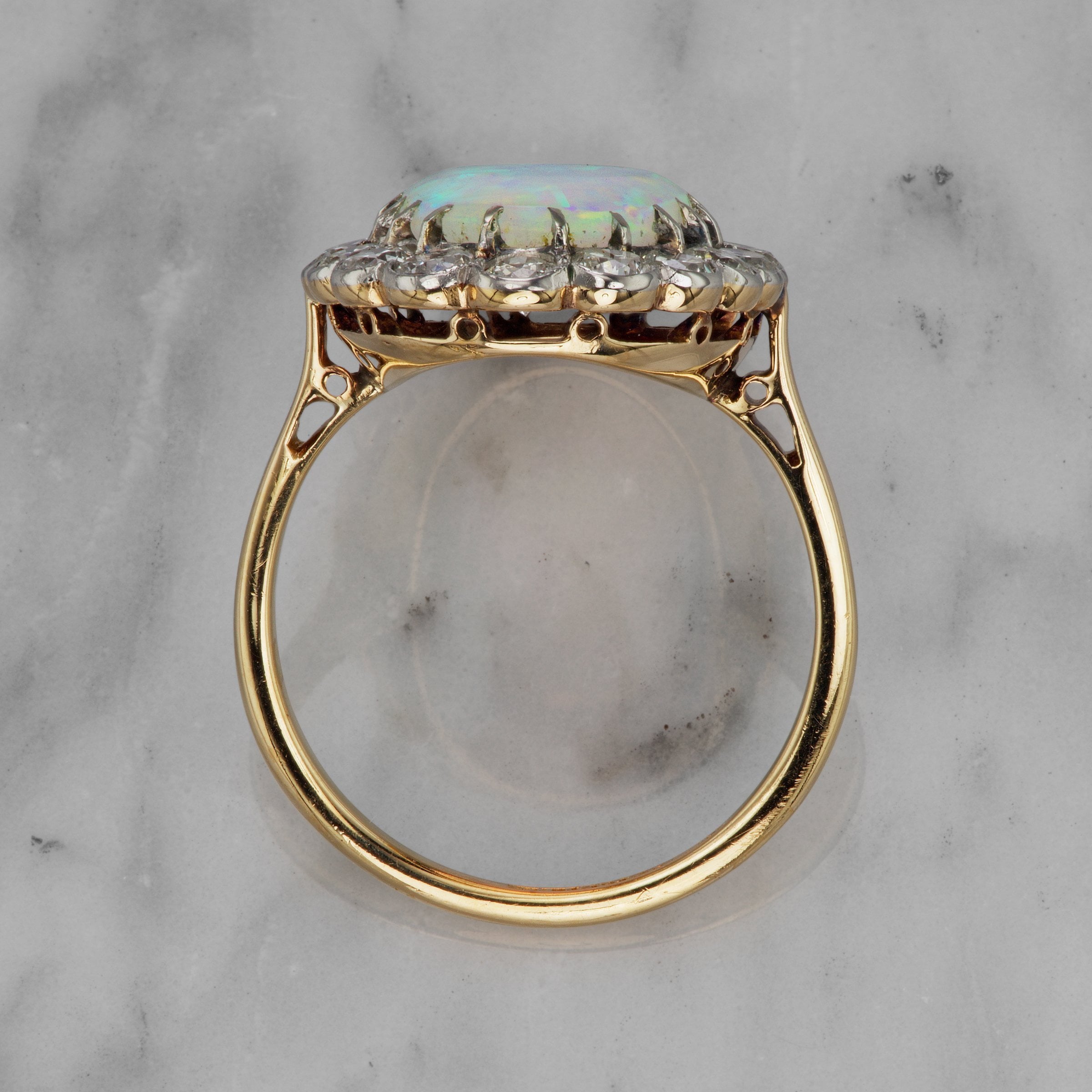 Opal + Diamond Ring
