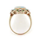 Art Nouveau Opal & Diamond Cocktail Ring
