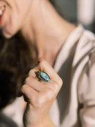 Art Nouveau Opal & Diamond Cocktail Ring