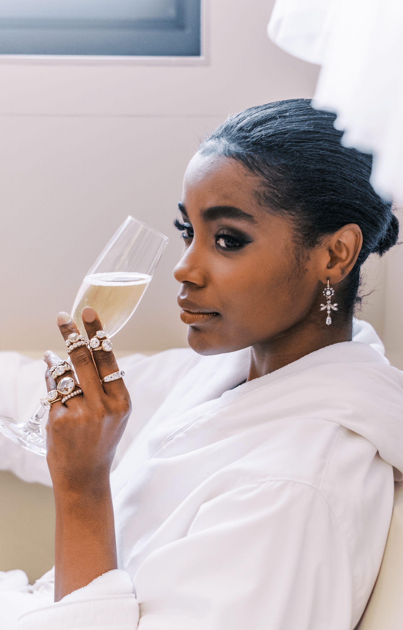 rings in yellow gold setting