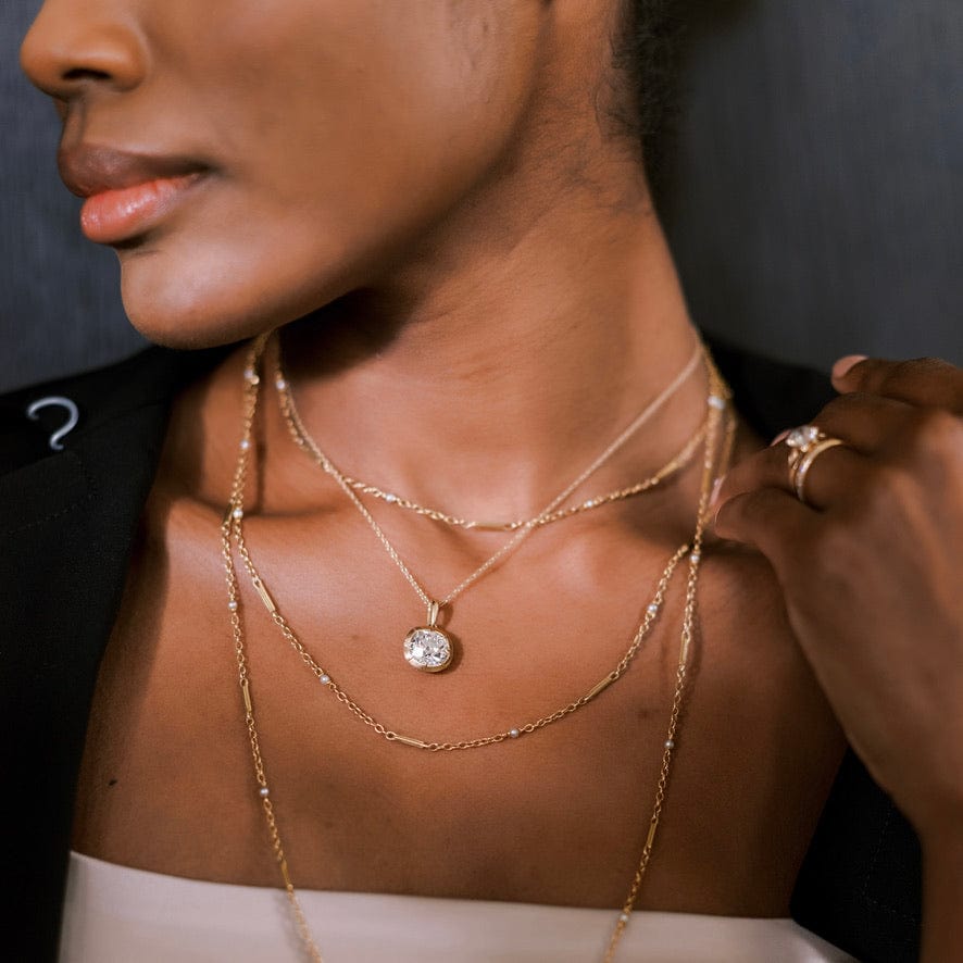 Pearl + Gold Chain Chains