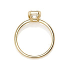 Gold Bezel Set Emerald Cut Diamond Ring