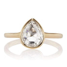 Ring 1.09ct Pear Rose cut diamond