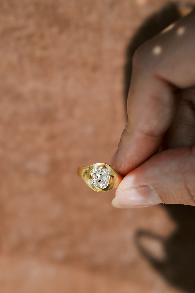Ring 1.62ct old mine cut diamond