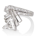 Triangular Step-Cut Diamond Ring Circa 1930