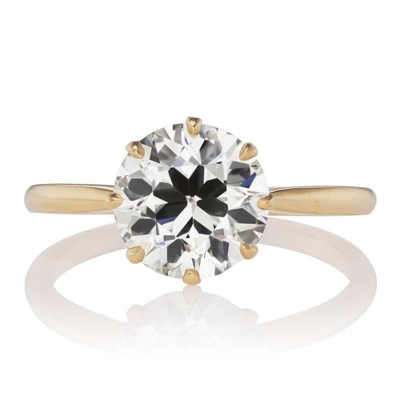 Ring 2.22ct Transitional cut diamond
