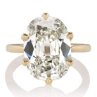 6.82-Carat Antique Style Cushion Cut Champagne Diamond Ring