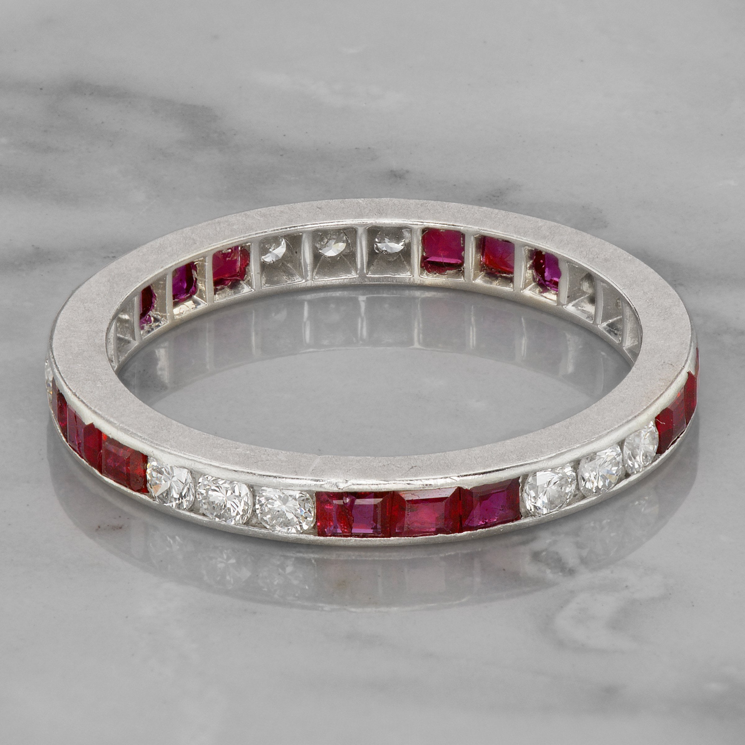 Ruby + Diamond Eternity Band