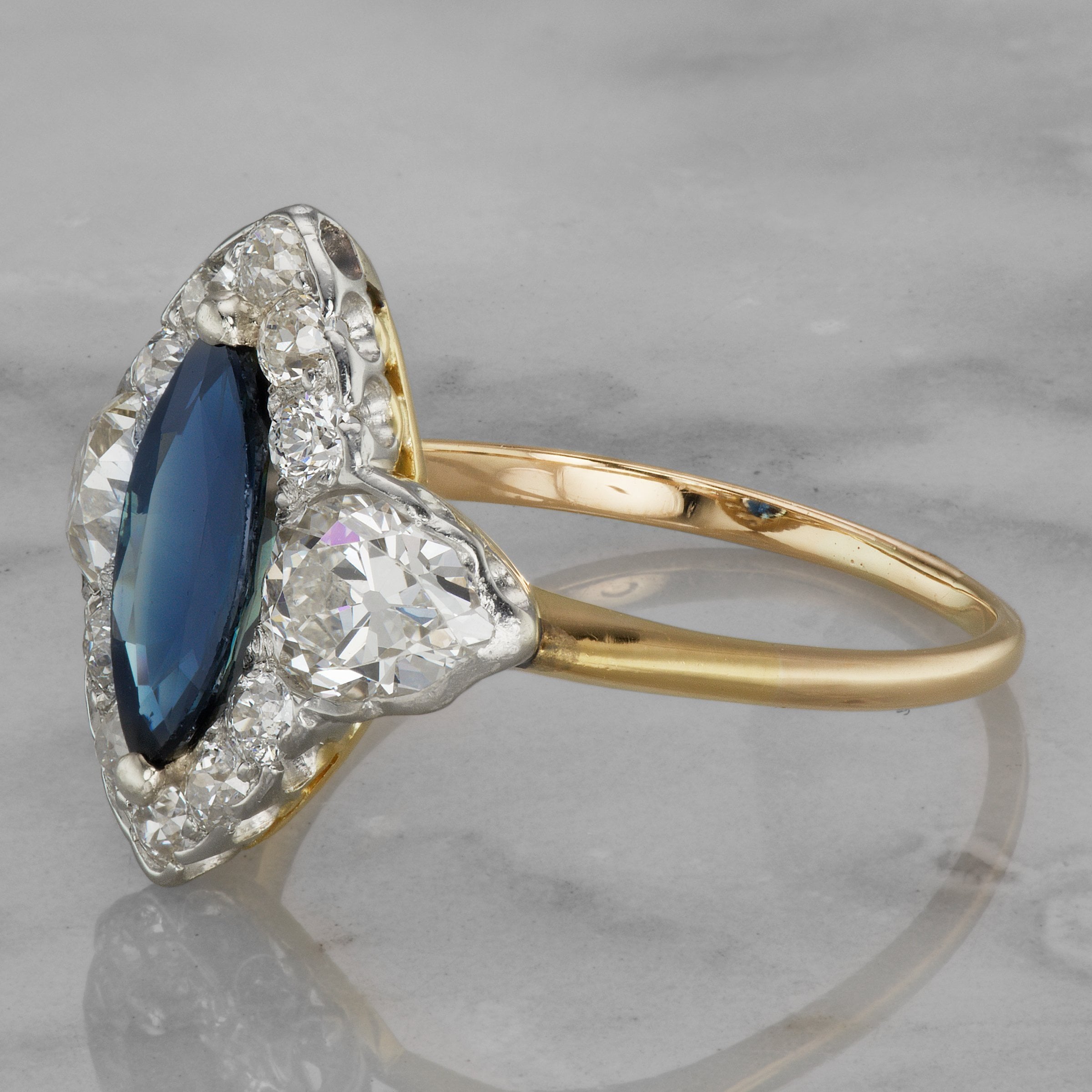 Sapphire + Diamond Ring