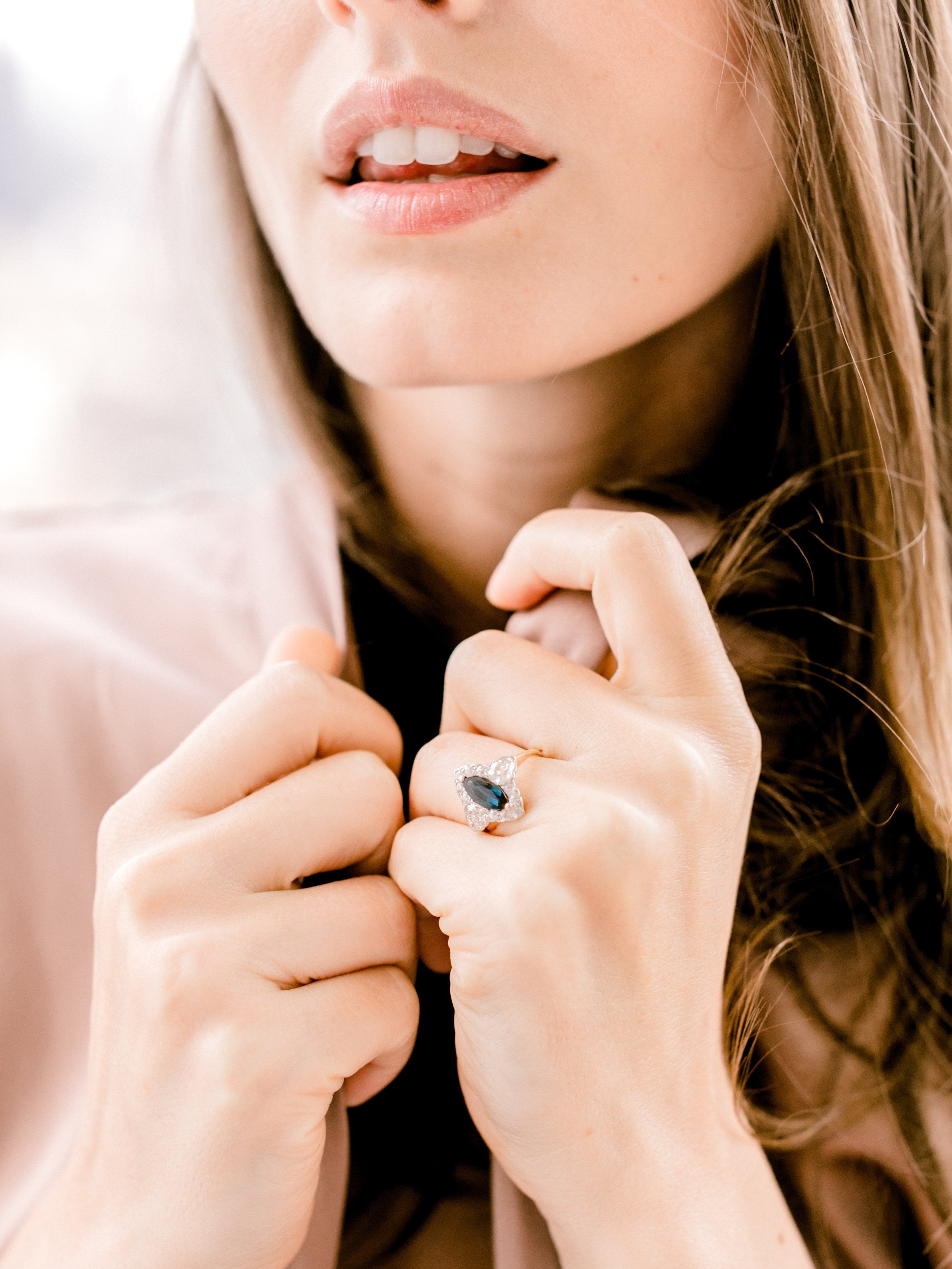 Sapphire + Diamond Ring