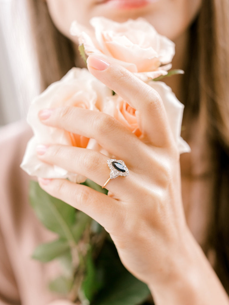 Sapphire + Diamond Ring