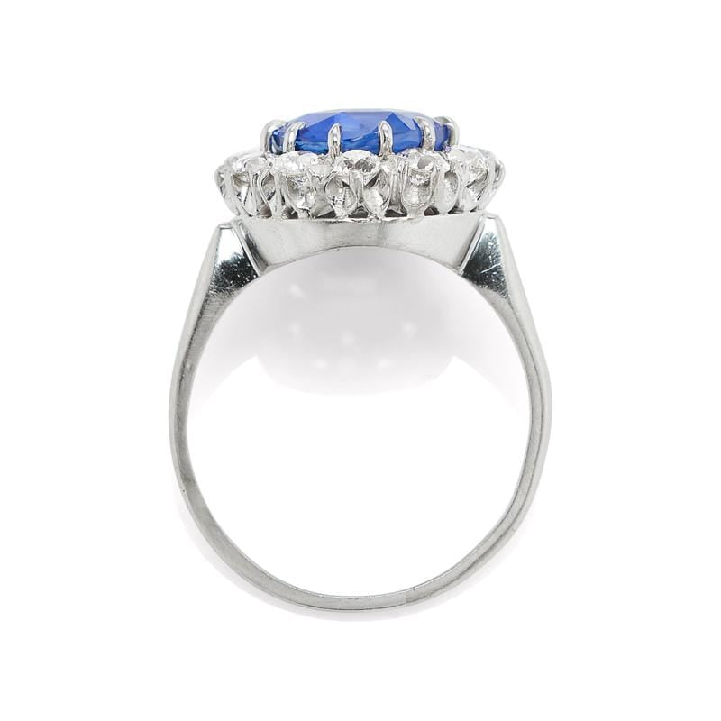 Sapphire Halo Ring Ring